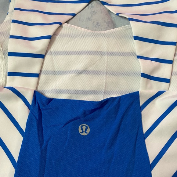 RARE Lululemon club dress deauville stripe pipe dream blue/white - Picture 6 of 15